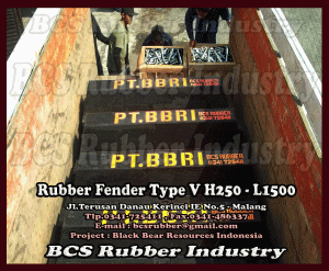 Rubber Fender Type V H250L1500 BBRI,Rubber Fender